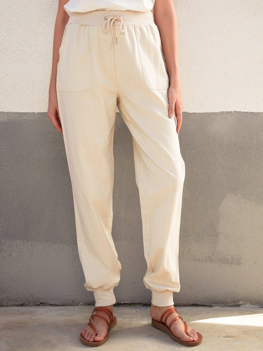 BMC® - Linnenglans De zomerbroek voor dames met trekkoord