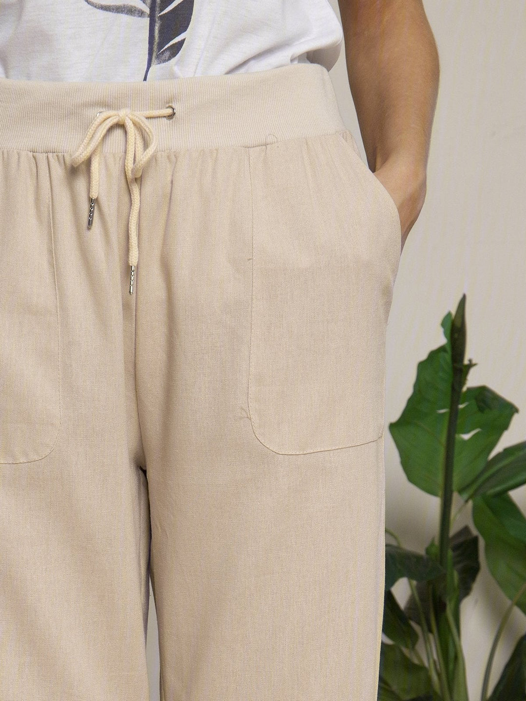 BMC® - Linnenglans De zomerbroek voor dames met trekkoord